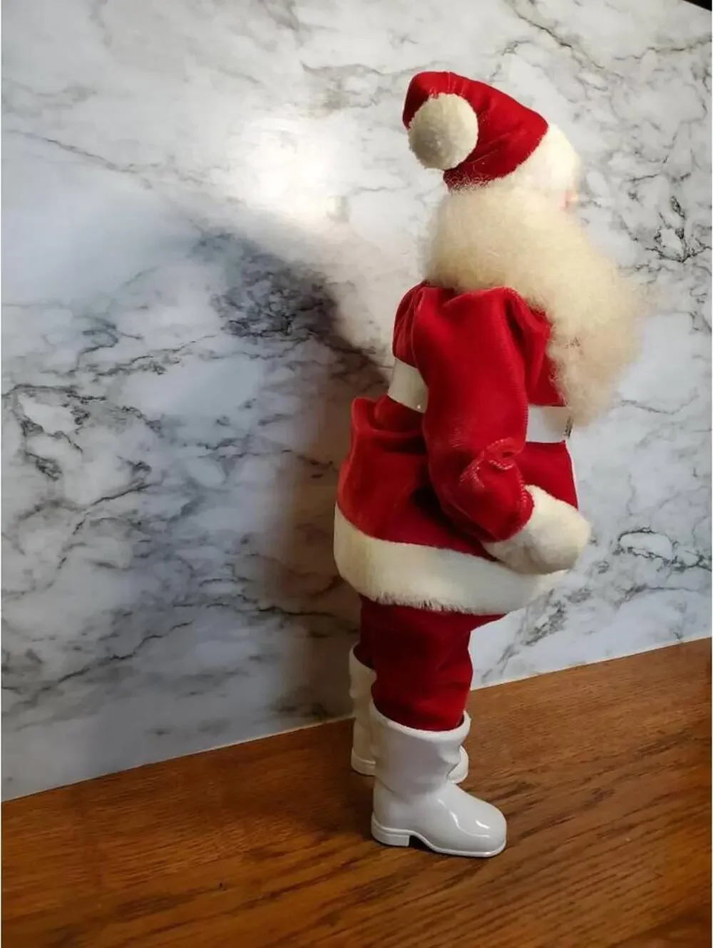 Antique Santa, Vintage Red velvet suit doll, 15